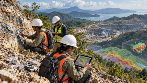 pemetaan geologi di tambang trebuka